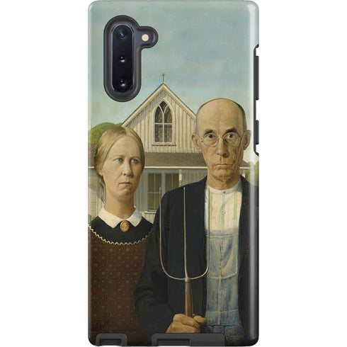 Grant Wood American Gothic Galaxy Cases